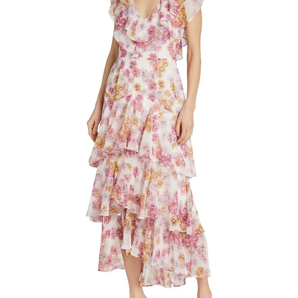 WAYF Tiered Ruffle Midi Dress - Picture 2 of 3